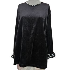 Black Velvet Blouse Size Medium